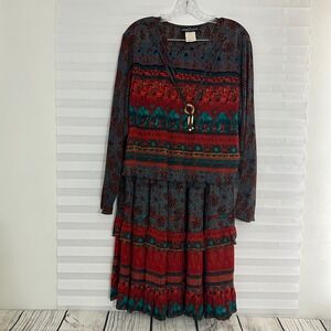 Carole Little Vintage 2 Piece Set Top Maxi Skirt Boho Festival Sz 4Skirt/6Top